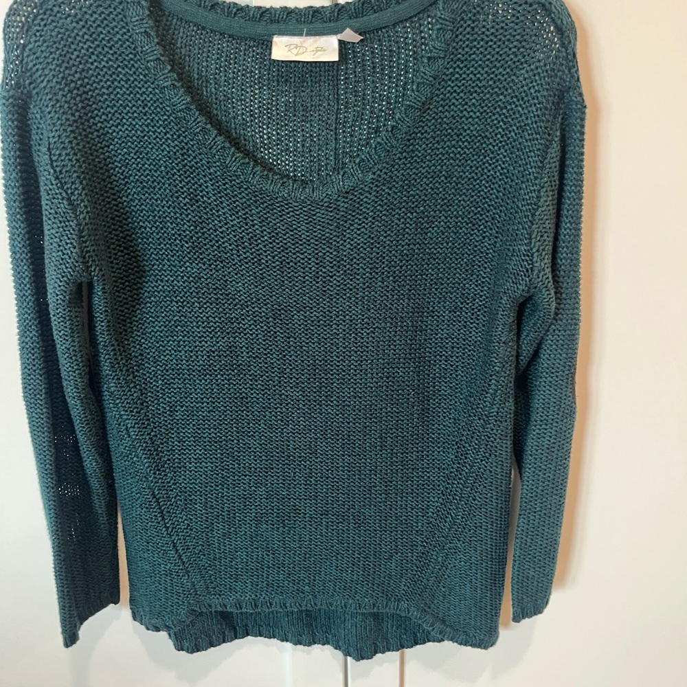 RD Style Deep Teal V-Neck Sweater